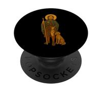 Christian Catholic Icon of Saint Roch PopSockets Adhesive PopGrip