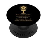 Christian Catholic Saying: Lord, I am not Worthy PopSockets Adhesive PopGrip
