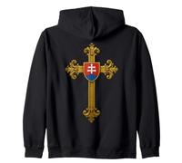 Christian Catholic Slovakia Coat of Arms Zip Hoodie