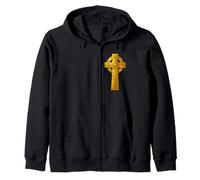 Christian Celtic Cross - Irish Viking of Christ Zip Hoodie