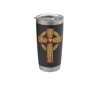 Christian Celtic Cross Knotwork Faith Gift Stainless Steel Insulated Tumbler