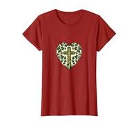 Christian Celtic Jesus Christ Cross T-Shirt, Women, Cranberry Red, Small