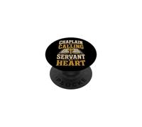 Christian Chaplain By Calling Servant By Heart Gift PopSockets Adhesive PopGrip