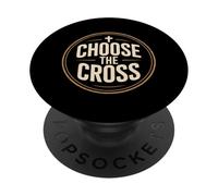 Christian Choose The Cross Faith Evangelical Message PopSockets Adhesive PopGrip
