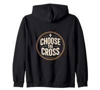 Christian Choose The Cross Faith Evangelical Message Zip Hoodie