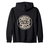 Christian Choose The Cross Faith Jesus Cross Zip Hoodie