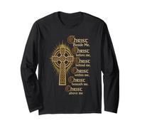 Christian Christ Beside Me Before Me Within Me Gift Long Sleeve T-Shirt