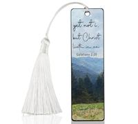 Christian Christ - Centered Bookmark, Inspirational Gift for Believers, Uplifting Gift for Spiritual Readers, Spiritual Bookish Present, Unique Landscape & Scripture Design Bookmark, WCB79