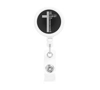 Christian Christ Jesus Cross Retractable Badge Holder Bulk ConvenientBadge Reels Badge Clip for NurseTeacher Student Office Staff Name Tag