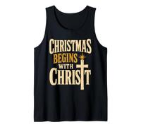 Christian Christmas Begins with Christ Nativity Gift Tank Top