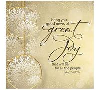 Christian Christmas Cards, Gold Foil, Pack of 10, Great Joy