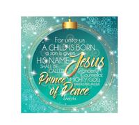 Christian Christmas cards, luxury pack of 10 with gold foil - A Child is Born, featuring Isaiah 7:14 Bible verse, by Just Cards Direct