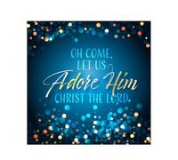 Christian Christmas cards, pack of 10 - Adore Him, with Bible verse Isaiah 9:6 inside these religious Christmas cards, by Just Cards Direct
