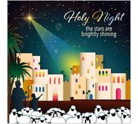 Christian Christmas cards, pack of 10 - Bethlehem, with Bible verse Luke 2:14 inside these religious Christmas cards, by Just Cards Direct