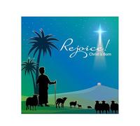 Christian Christmas cards, pack of 10 - Christ is Born, with Bible verse Luke 2:10-11 inside these religious Christmas cards, by Just Cards Direct