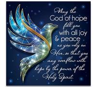 Christian Christmas cards, pack of 10 - Dove of Hope, with Bible verse Romans 15:13 inside these religious Christmas cards, by Just Cards Direct