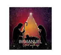 Christian Christmas cards, pack of 10 - Immanuel, with Bible verse Isaiah 7:14 inside these religious Christmas cards, by Just Cards Direct