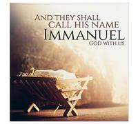 Christian Christmas cards, pack of 10 - Immanuel, with Bible verse Matthew 1:23 inside these religious Christmas cards, by Just Cards Direct
