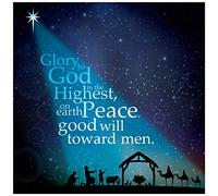 Christian Christmas cards, pack of 10 - Starlight pack with Bible verse Luke 2:14 inside these religious Christmas cards, by Just Cards Direct