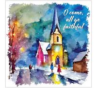 Christian Christmas Cards, Pack of 10 with Bible Verse, Faithful