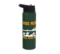 Christian Christmas Christ Jesus - Wise Men Still Seek Him Stainless Steel Insulated Water Bottle