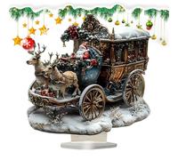 Christian Christmas Decor, 2D Nativity Scene Christmas Ornaments with Base, Festive Decor Religious Sign for Mantel Desk Table Windowsill Shelf Home Women Men