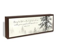 Christian Christmas Decor, Glory to God in the Highest ans On Earth Peace, Luke 2:14 Sign, Bible Verse Decor Art, Scripture Wood Sign, Home Church Mantel Decors, 9.5x3.1 inches