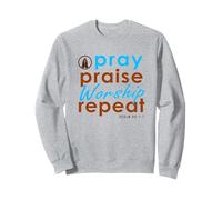 Christian Christmas gifts bible verse scriptures Pray Praise Sweatshirt