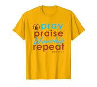 Christian Christmas gifts bible verse scriptures Pray Praise T-Shirt