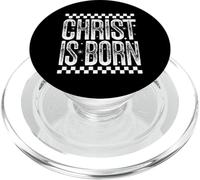 Christian Christmas Holiday Jesus Christ is Born Retro PopSockets PopGrip for MagSafe