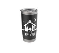 Christian Christmas Nativity, Grateful, Praise Stainless Steel Insulated Tumbler