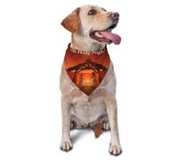 Christian Christmas Nativity Scene O Holy Night Dog Bandanas Triangle Bibs Pet Scarf For Small Medium Large Dogs And Cat