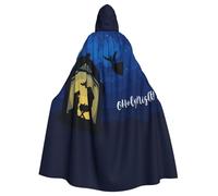 Christian Christmas Nativity Scene O Holy Night Halloween Witch Cloak Unisex Hooded Cloak For Festive Party Costume