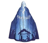 Christian Christmas Nativity Scene O Holy Night Halloween Witch Cloak Unisex Hooded Cloak For Festive Party Costume