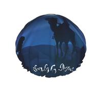 Christian Christmas Nativity Scene O Holy Night Shower Caps Bath Cap For Women Adjustable Double Layer Hair Protection Spa Salon Shower Hat