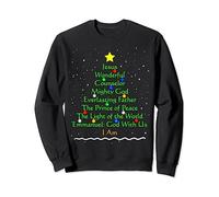 Christian Christmas Shirts Bible Names of Jesus Gift Tree Sweatshirt
