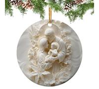 Christian Christmas Tree Topper, Catholic | Christmas Catholic Printed on - 4 Inch Christmas Tree Decoration for Car Interior, Window