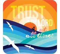 Christian Coasters, Pack of 6 cork coasters, with Bible verse or inspirational words. Beautiful Christian gifts for women or men, by Just Cards Direct (Trust in the Lord)