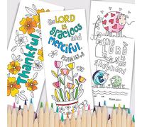 Christian Colouring Bookmarks, Psalms, 10 Bible Verse Designs