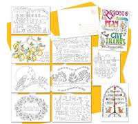 Christian Colouring Postcards, Images of Joy, 10 Bible Verse Designs | Printed Bible verse on the reverse; Christian crafts for adults or children; postcards to colour in; bible postcards