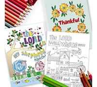 Christian Colouring Postcards, Psalms, 10 Bible Verse Designs