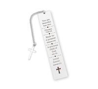 Christian Confirmation Gifts,Inspirational Cross Bible Verse Bookmark for Women Teens Boys Girls,Religious Present for Book Lovers Baptism Communion Easter Catholic Birthday Christmas Thanksgiving