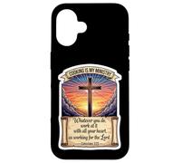 Christian Cook Chef Cooking Is My Ministry God Jesus Christ Case for iPhone 16