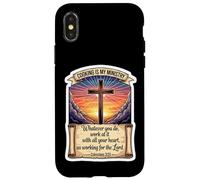 Christian Cook Chef Cooking Is My Ministry God Jesus Christ Case for iPhone X/XS