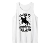 Christian Cowboy Romans 6:4 Western Riding Lord Faith Tank Top