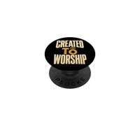 Christian Created To Worship Faith Gift PopSockets Adhesive PopGrip
