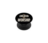 Christian Created To Worship Faith Gift PopSockets Adhesive PopGrip