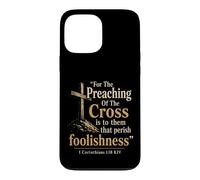 Christian Cross 1 Corinthians 1:18 Bible Verse Gift Case for iPhone 13 Pro Max