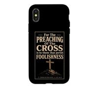 Christian Cross 1 Corinthians 1:18 Bible Verse Gift Case for iPhone X/XS