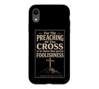Christian Cross 1 Corinthians 1:18 Bible Verse Gift Case for iPhone XR